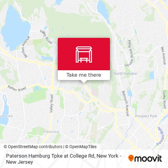 Paterson Hamburg Tpke at College Rd map