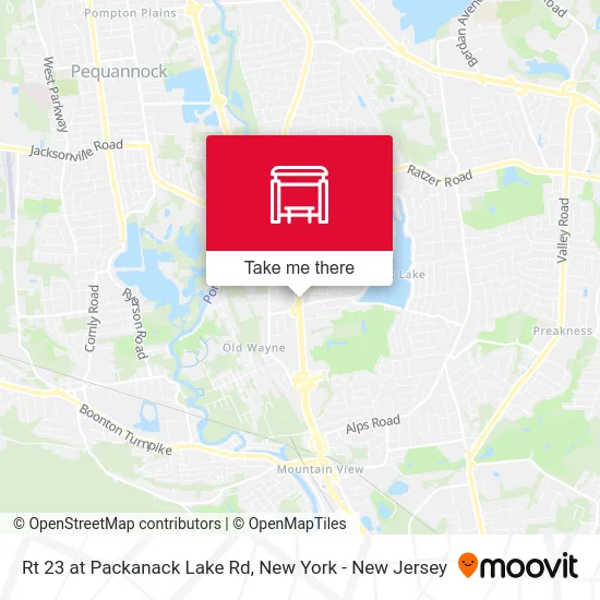 Rt 23 at Packanack Lake Rd map