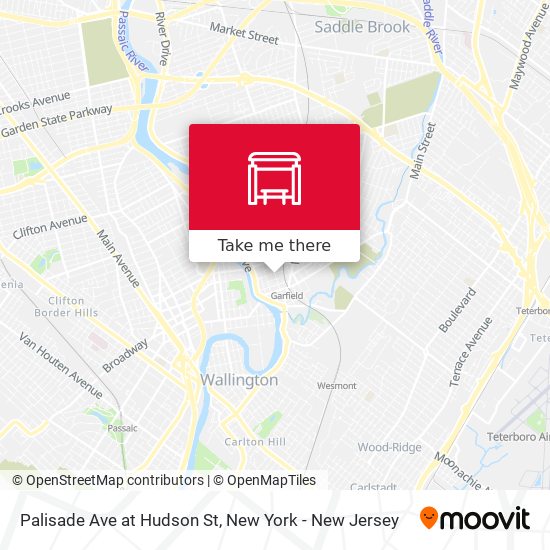 Mapa de Palisade Ave at Hudson St