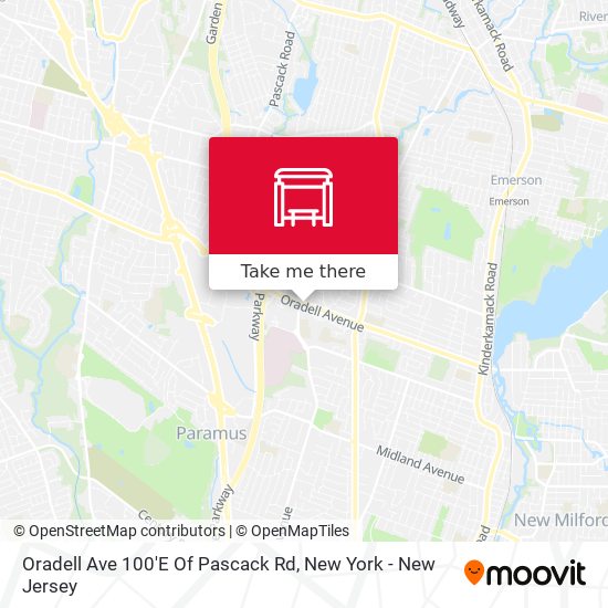 Mapa de Oradell Ave 100'E Of Pascack Rd