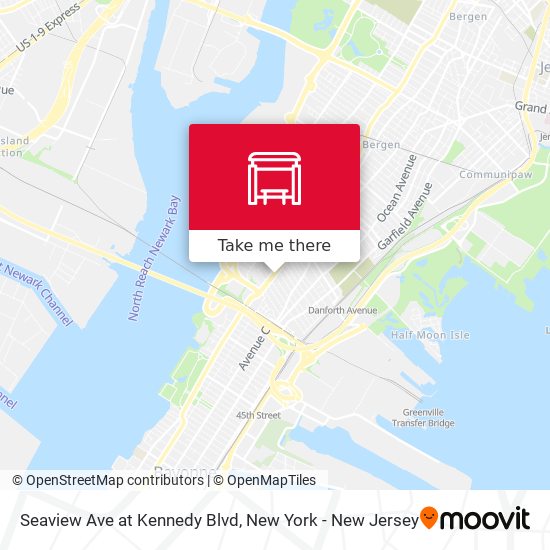 Seaview Ave at Kennedy Blvd map