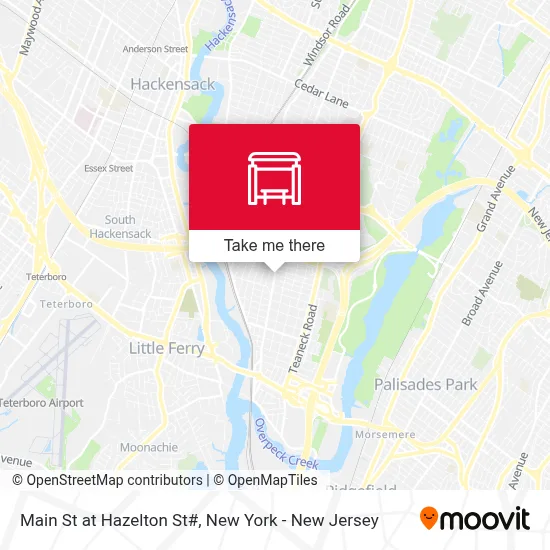 Main St at Hazelton St# map