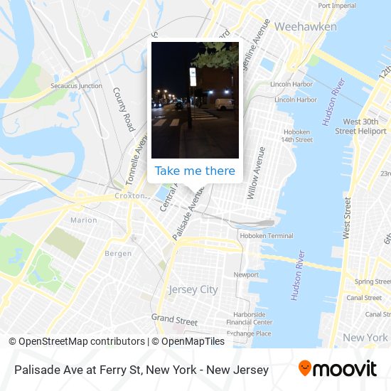Mapa de Palisade Ave at Ferry St