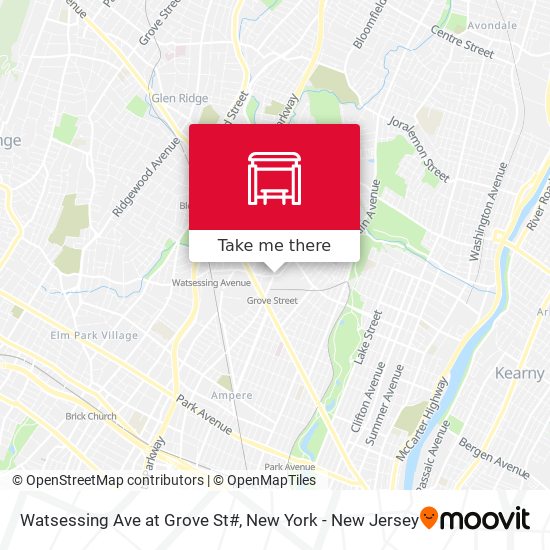 Watsessing Ave at Grove St# map