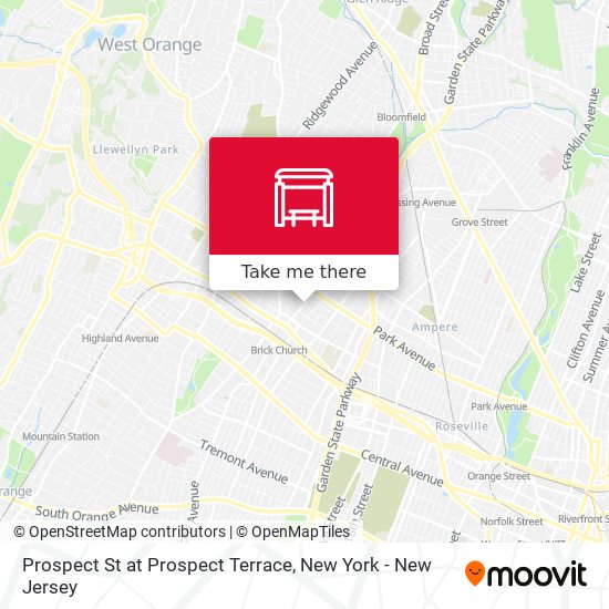 Prospect St at Prospect Terrace map