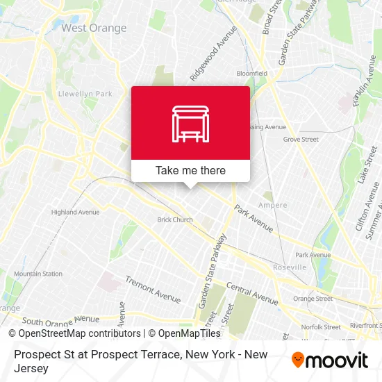 Prospect St at Prospect Terrace map