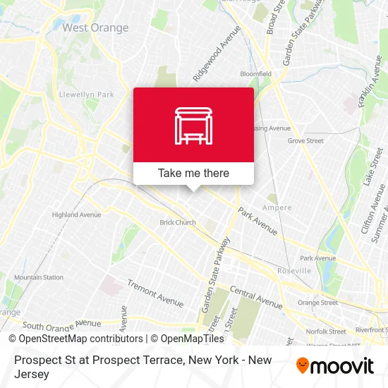 Prospect St at Prospect Terrace map