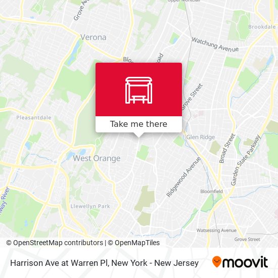 Mapa de Harrison Ave at Warren Pl