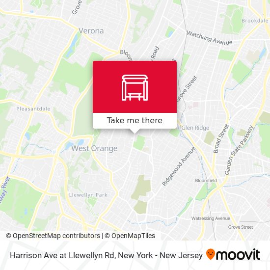 Harrison Ave at Llewellyn Rd map
