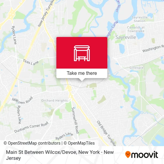 Main St Between Wilcox/Devoe map