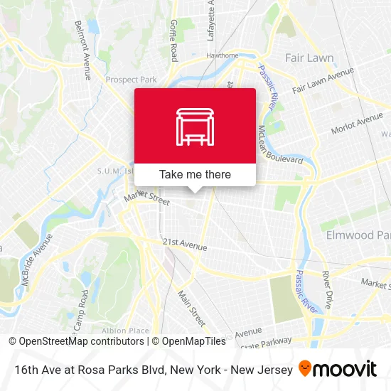 16th Ave at Rosa Parks Blvd map