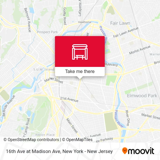 16th Ave at Madison Ave map