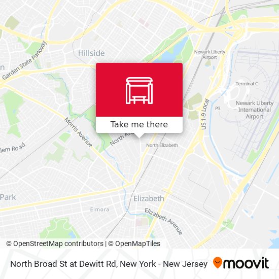 Mapa de North Broad St at Dewitt Rd