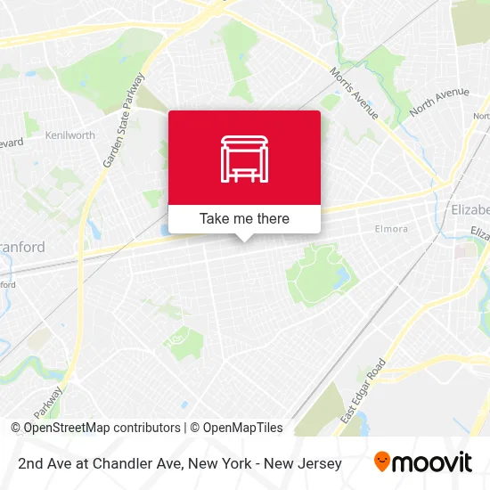 2nd Ave at Chandler Ave map