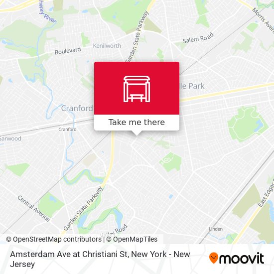 Mapa de Amsterdam Ave at Christiani St