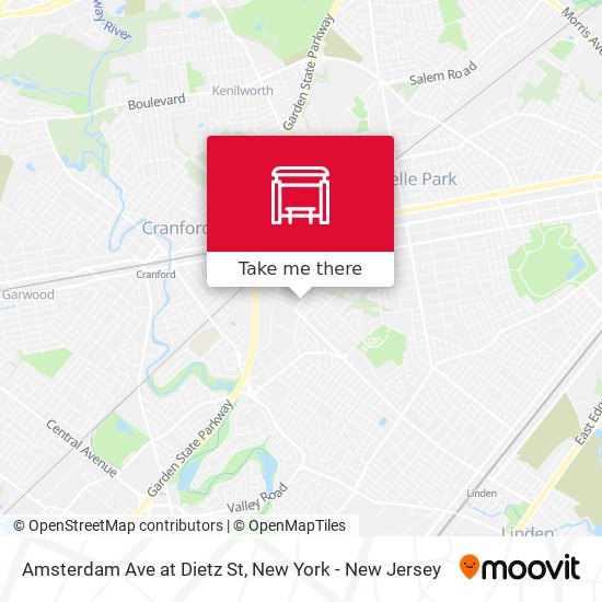 Mapa de Amsterdam Ave at Dietz St
