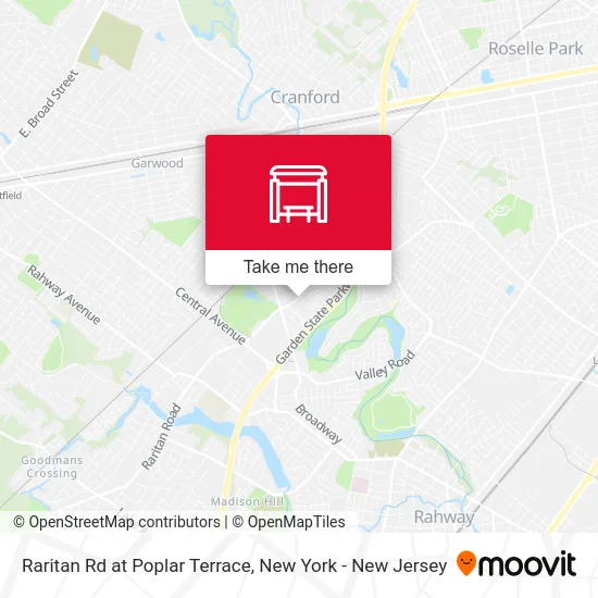 Raritan Rd at Poplar Terrace map
