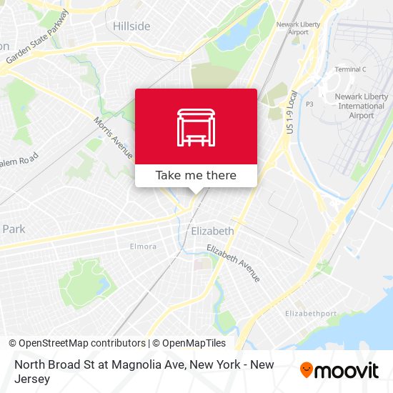 North Broad St at Magnolia Ave map