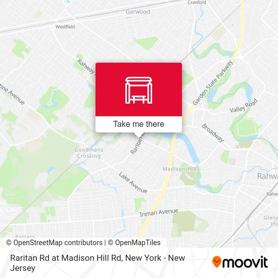 Raritan Rd at Madison Hill Rd map