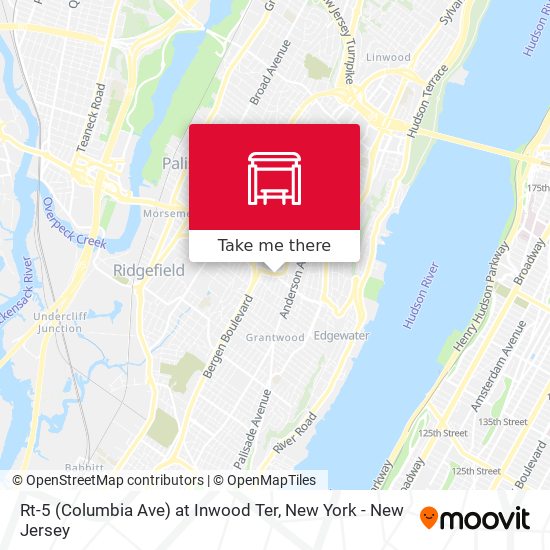 Rt-5 (Columbia Ave) at Inwood Ter map
