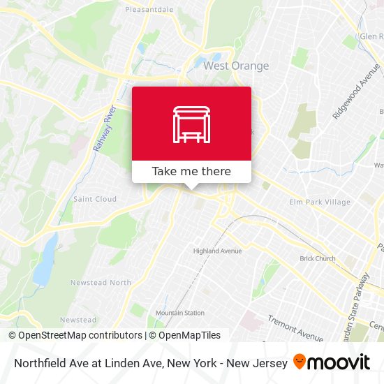 Northfield Ave at Linden Ave map