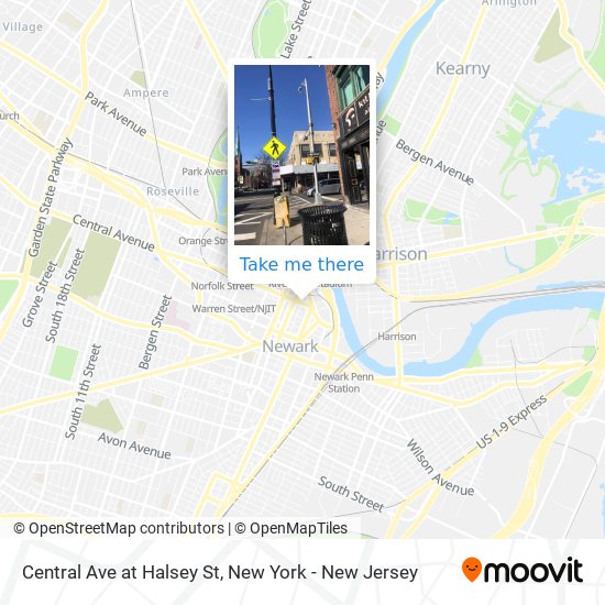 Central Ave at Halsey St map