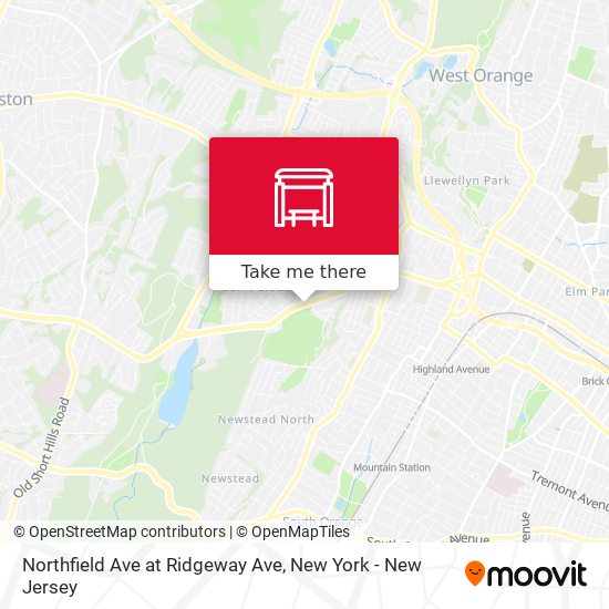 Mapa de Northfield Ave at Ridgeway Ave