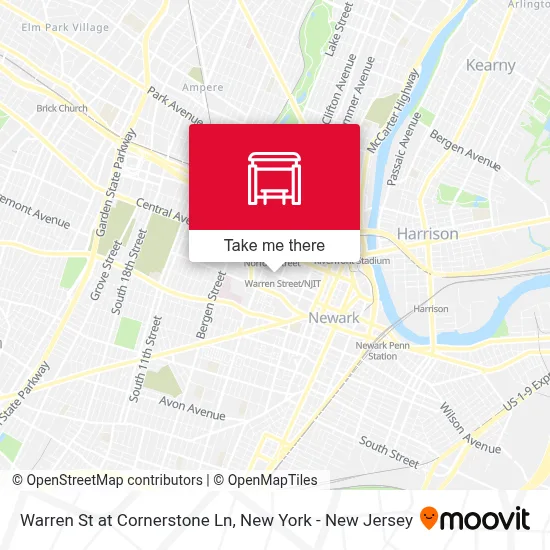 Warren St at Cornerstone Ln map