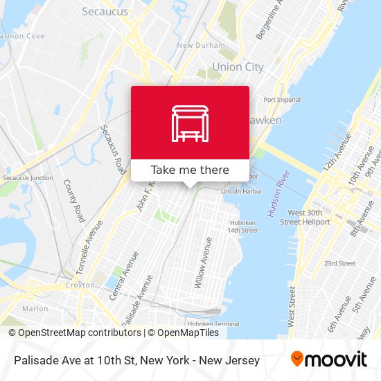 Mapa de Palisade Ave at 10th St