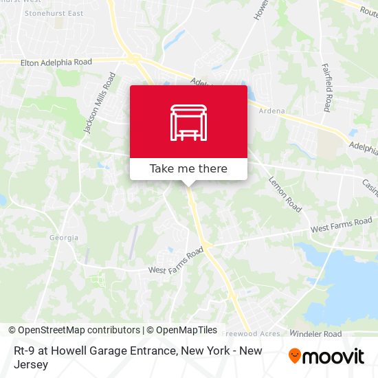 Rt-9 at Howell Garage Entrance map