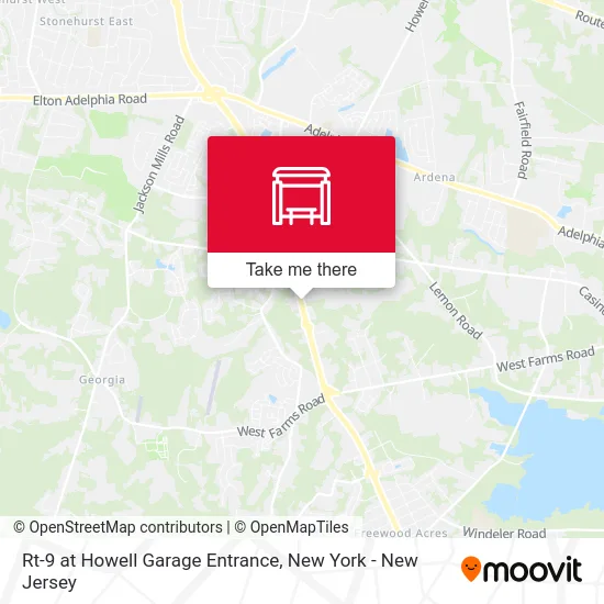 Rt-9 at Howell Garage Entrance map