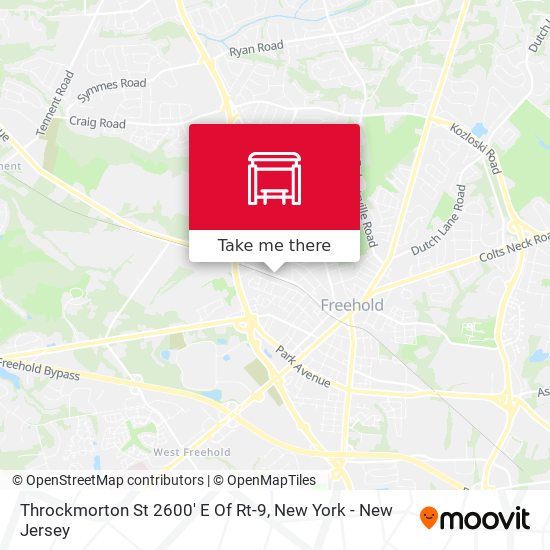 Mapa de Throckmorton St 2600' E Of Rt-9