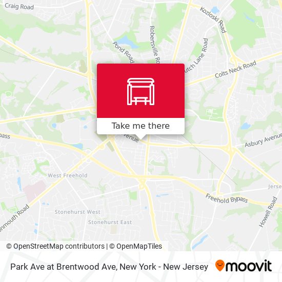 Mapa de Park Ave at Brentwood Ave