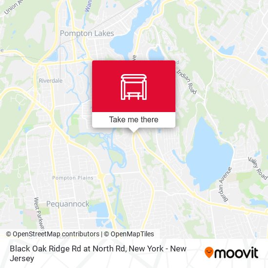 Black Oak Ridge Rd at North Rd map