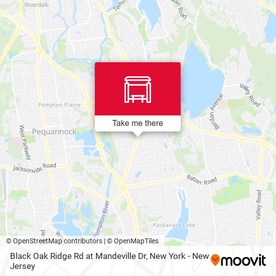 Black Oak Ridge Rd at Mandeville Dr map