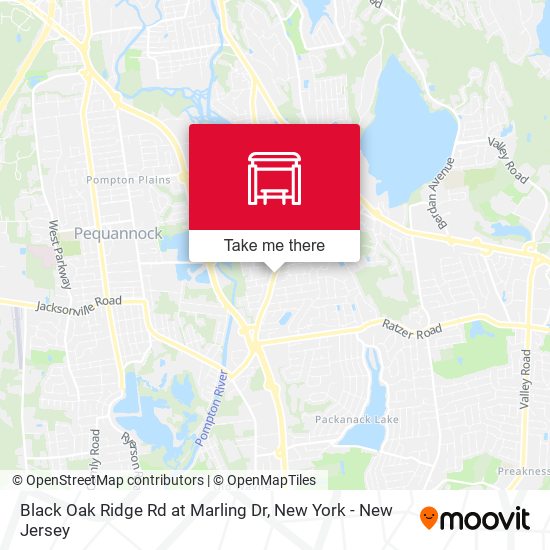 Black Oak Ridge Rd at Marling Dr map