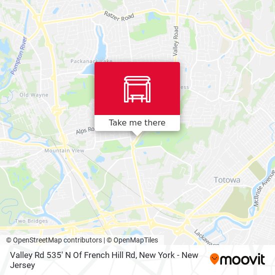 Valley Rd 535' N Of French Hill Rd map