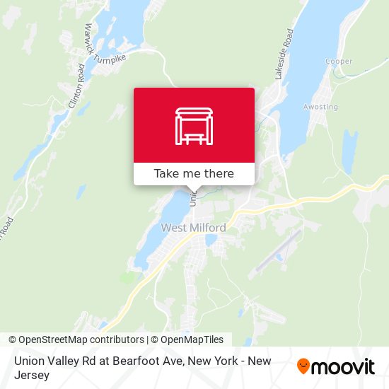 Union Valley Rd at Bearfoot Ave map