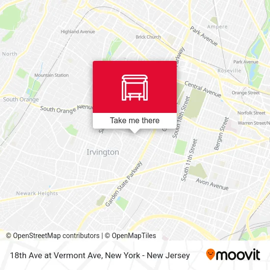 18th Ave at Vermont Ave map