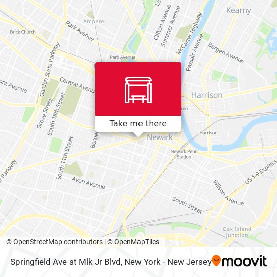 Mapa de Springfield Ave at Mlk Jr Blvd