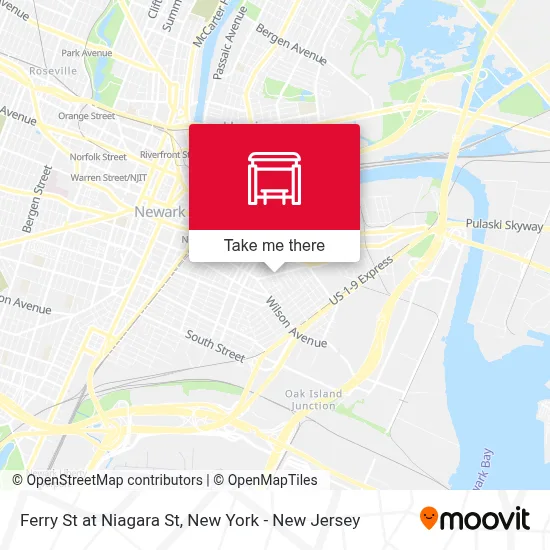 Ferry St at Niagara St map
