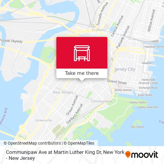 Mapa de Communipaw Ave at Martin Luther King Dr