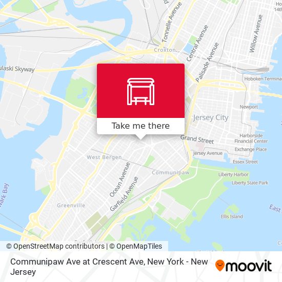 Mapa de Communipaw Ave at Crescent Ave