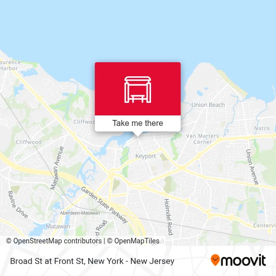 Broad St at Front St map