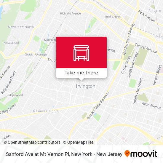 Sanford Ave at Mt Vernon Pl map