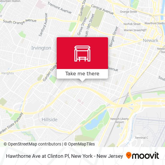 Mapa de Hawthorne Ave at Clinton Pl