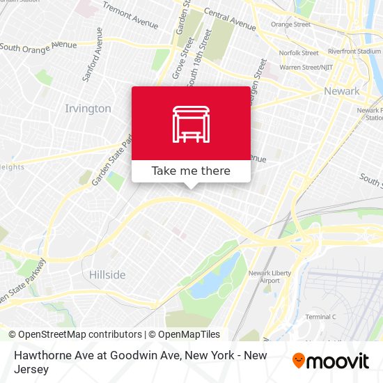 Hawthorne Ave at Goodwin Ave map