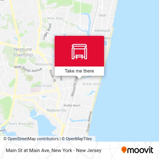 Main St at Main Ave map