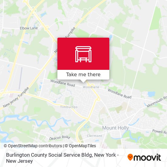 Mapa de Burlington County Social Service Bldg