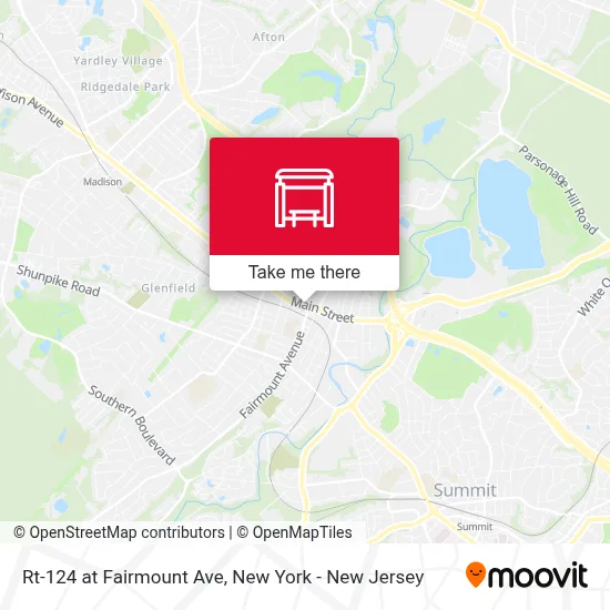 Rt-124 at Fairmount Ave map